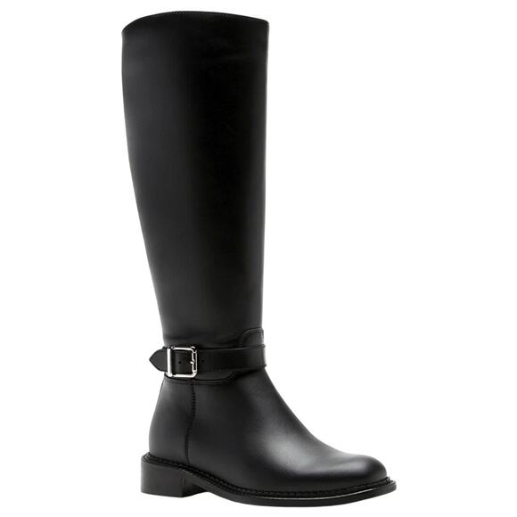 La CANADIENNE Shoes - La Canadienne Stevie Leather Biker Knee High Riding Boots Black size 7.5